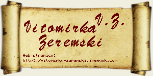 Vitomirka Zeremski vizit kartica